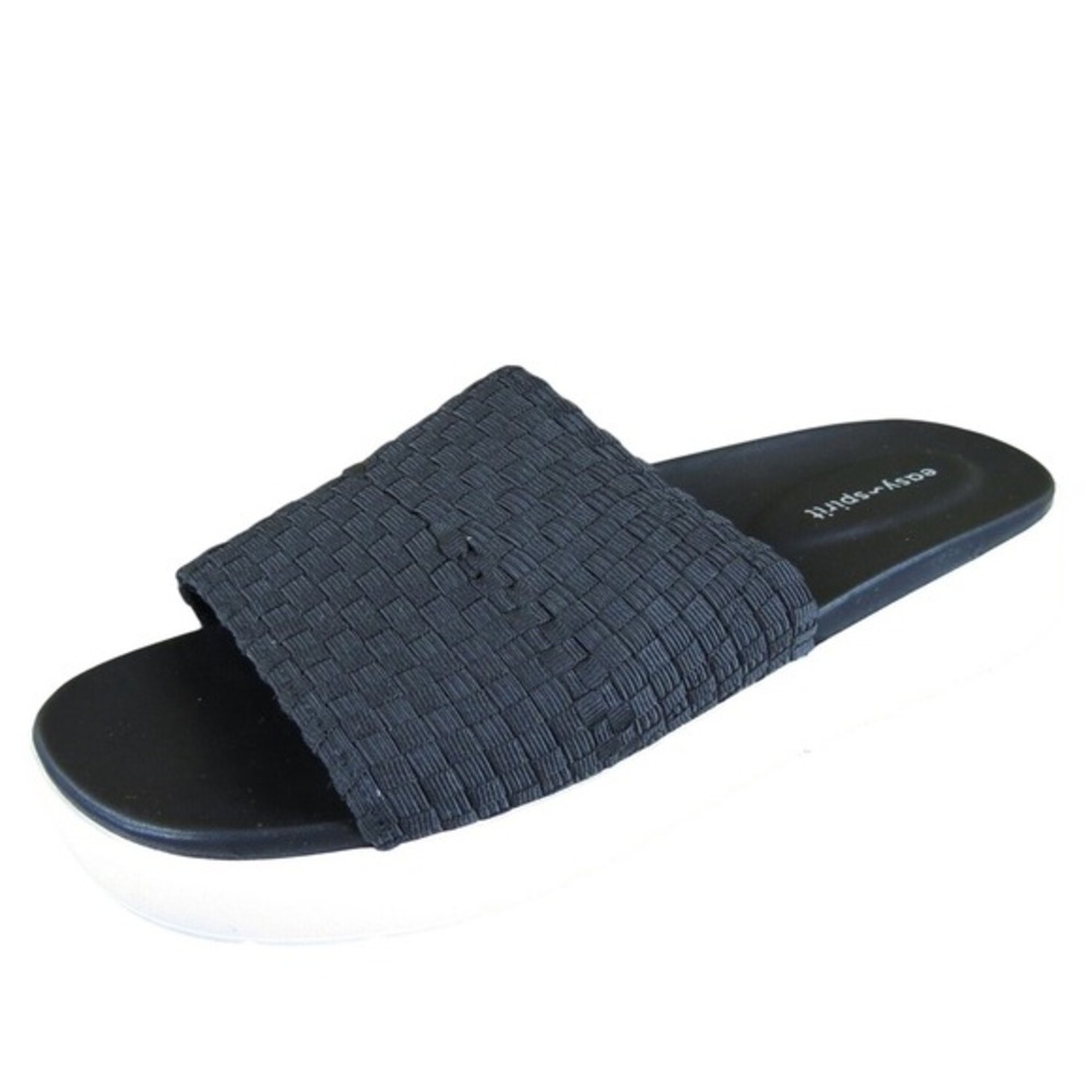 Easy Spirit Women's Seprue2 Slide Black Textile Sz 7.5 Wide Gently Used 2025